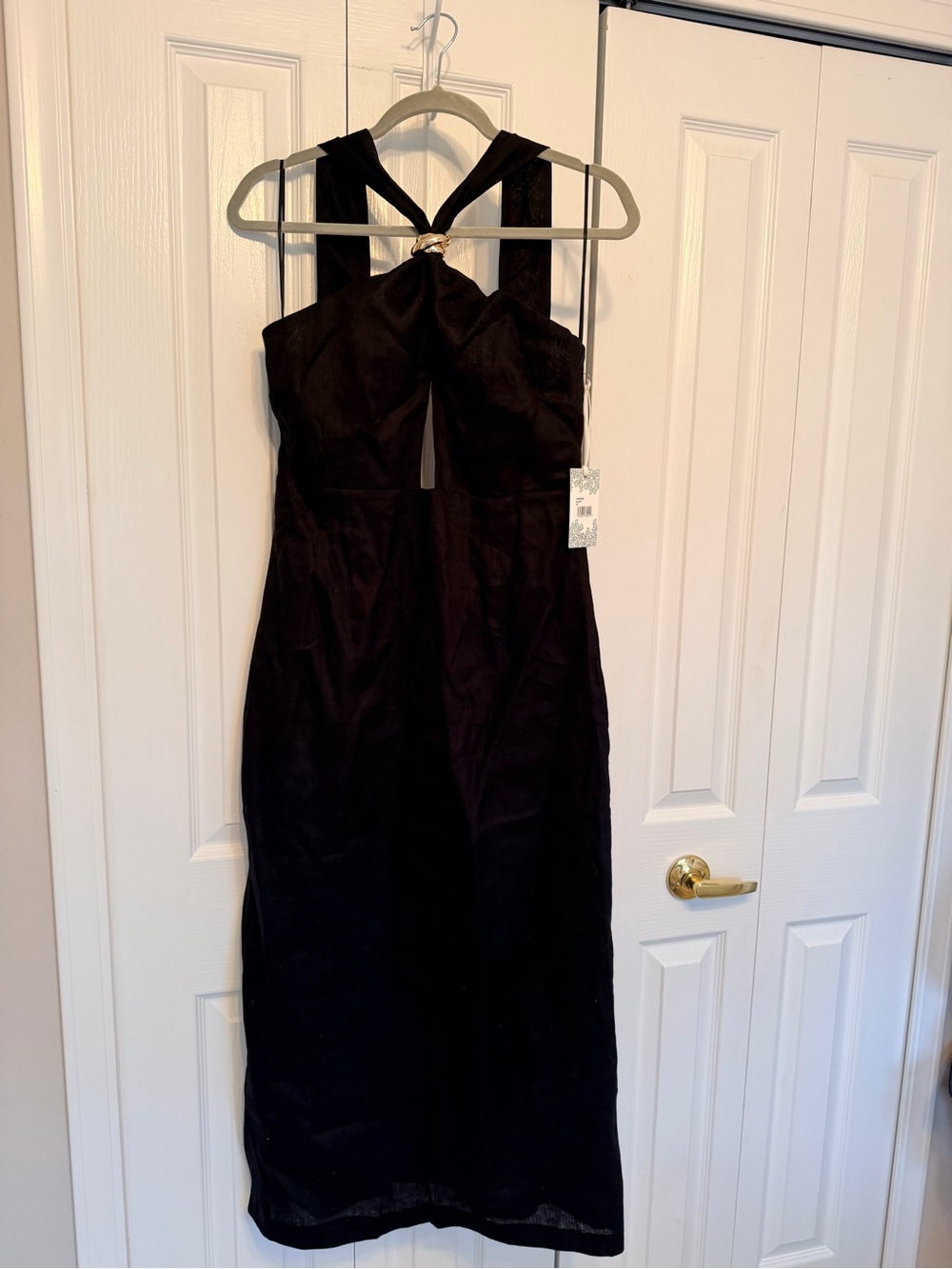 Tuckernuck/Hyacinth House Black Linen Francis Dress